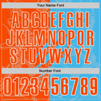 Custom Graffiti Pattern Orange Sky Blue-White 3D Scratch Performance Polo Shirt