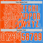 Custom Graffiti Pattern Orange Powder Blue-White 3D Scratch Performance Polo Shirt