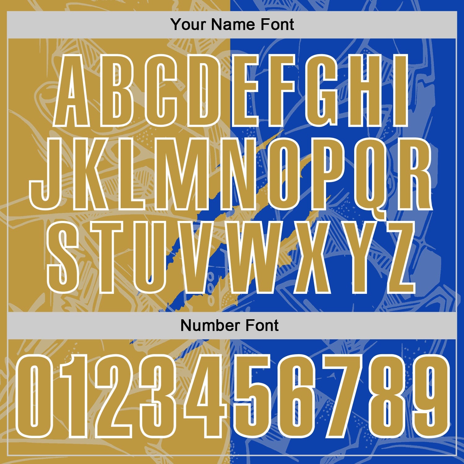 Custom Graffiti Pattern Old Gold Thunder Blue-White 3D Scratch Performance Polo Shirt