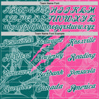 Custom Graffiti Pattern Teal Pink-White 3D Scratch Performance Polo Shirt