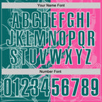 Custom Graffiti Pattern Teal Pink-White 3D Scratch Performance Polo Shirt