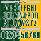 Custom Graffiti Pattern Green Gold-White 3D Scratch Performance Polo Shirt