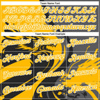 Custom Black Gold Steel Gray-White 3D Pattern Design Animal Wolf And Splash Performance Polo Shirt