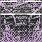 Custom Light Purple Black-White 3D Pattern Design Star And Geometric Shapes Performance Polo Shirt