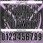 Custom Light Purple Black-White 3D Pattern Design Star And Geometric Shapes Performance Polo Shirt