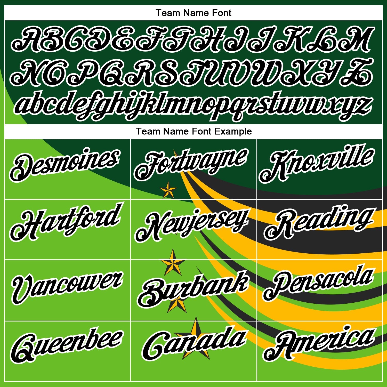 Custom Green Black Gold-White 3D Pattern Design Star Performance Polo Shirt