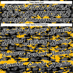 Custom Black Steel Gray Gold-White 3D Pattern Design Splash Performance Polo Shirt