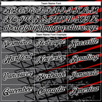 Custom Black Steel Gray Red-White 3D Pattern Design Grid And Fragment Art Performance Polo Shirt