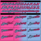 Custom Light Blue Pink-Black 3D Gradient Fashion Performance Polo Shirt