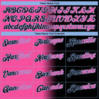 Custom Black Pink-Light Blue 3D Gradient Fashion Performance Polo Shirt