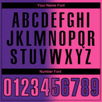 Custom Purple Pink-Black 3D Gradient Fashion Performance Polo Shirt