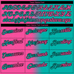 Custom Aqua Pink-Black 3D Gradient Fashion Performance Polo Shirt