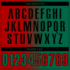 Custom Red Kelly Green-Black 3D Gradient Fashion Performance Polo Shirt