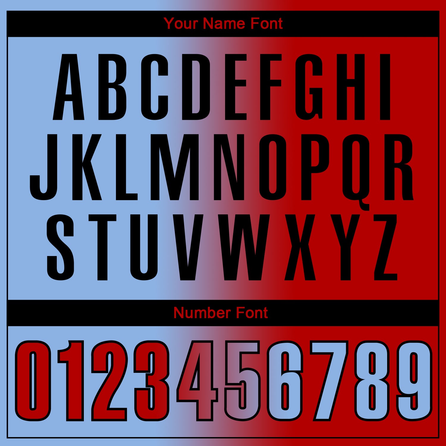 Custom Light Blue Red-Black 3D Gradient Fashion Performance Polo Shirt