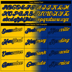 Custom Royal Yellow-Black 3D Gradient Fashion Performance Polo Shirt