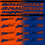 Custom Royal Orange-Black 3D Gradient Fashion Performance Polo Shirt