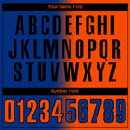 Custom Royal Orange-Black 3D Gradient Fashion Performance Polo Shirt