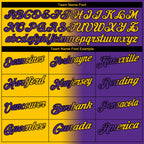 Custom Purple Yellow-Black 3D Gradient Fashion Performance Polo Shirt