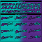 Custom Purple Aqua-Black 3D Gradient Fashion Performance Polo Shirt