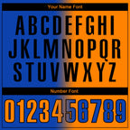 Custom Thunder Blue Bay Orange-Black 3D Gradient Fashion Performance Polo Shirt