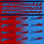 Custom Powder Blue Red-Navy 3D Gradient Fashion Performance Polo Shirt