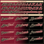 Custom Black Crimson-City Cream 3D Gradient Fashion Performance Polo Shirt