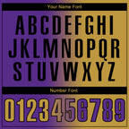 Custom Purple Old Gold-Black 3D Gradient Fashion Performance Polo Shirt