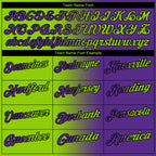 Custom Purple Neon Green-Black 3D Gradient Fashion Performance Polo Shirt