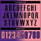 Custom Purple Medium Pink-Black 3D Gradient Fashion Performance Polo Shirt