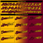 Custom Maroon Gold-Black 3D Gradient Fashion Performance Polo Shirt