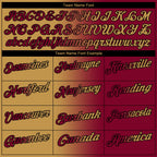 Custom Maroon Old Gold-Black 3D Gradient Fashion Performance Polo Shirt