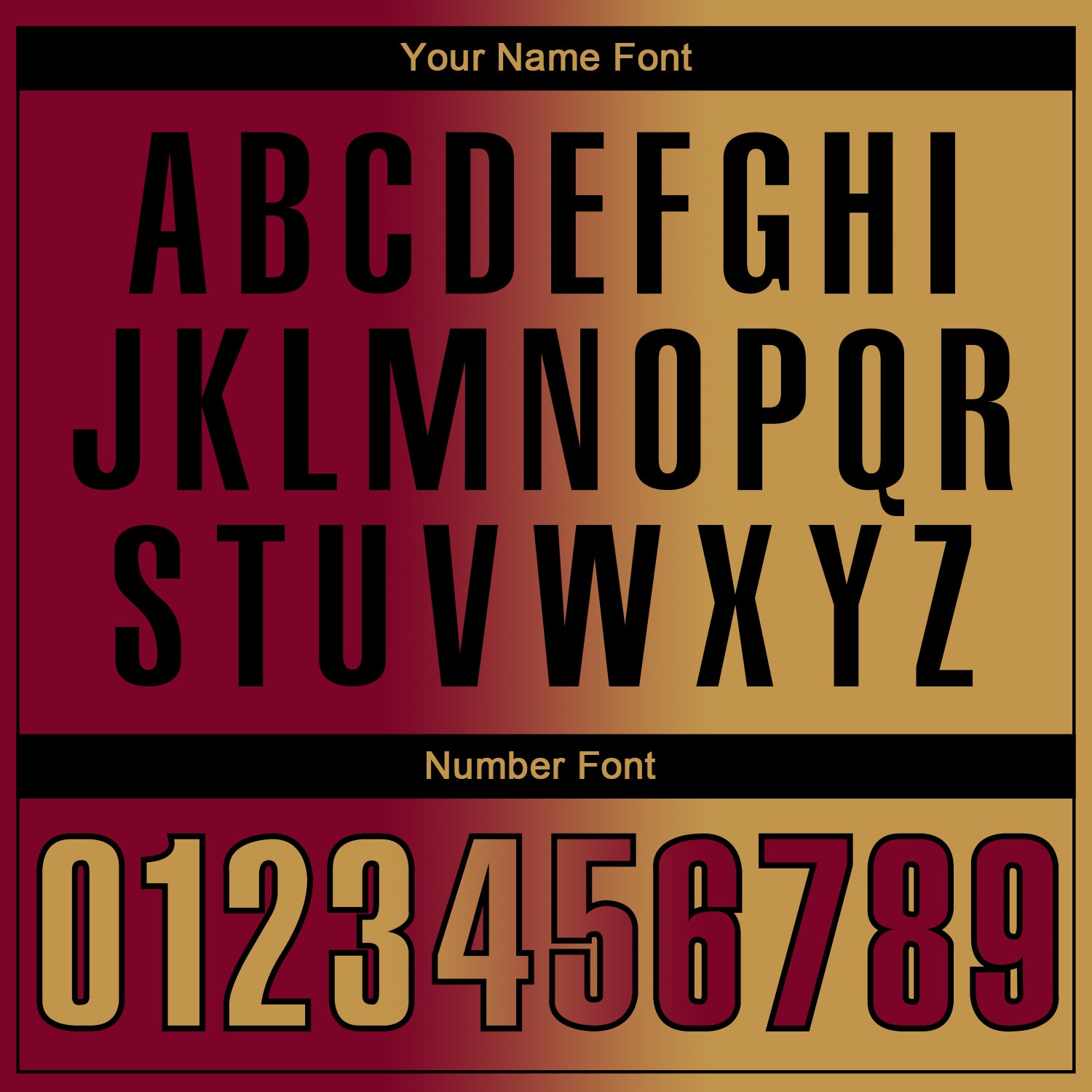 Custom Maroon Old Gold-Black 3D Gradient Fashion Performance Polo Shirt