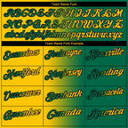 Custom Kelly Green Yellow-Black 3D Gradient Fashion Performance Polo Shirt