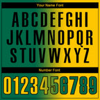 Custom Kelly Green Yellow-Black 3D Gradient Fashion Performance Polo Shirt