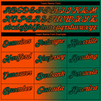 Custom Kelly Green Orange-Black 3D Gradient Fashion Performance Polo Shirt