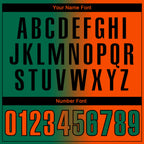 Custom Kelly Green Orange-Black 3D Gradient Fashion Performance Polo Shirt