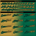 Custom Kelly Green Old Gold-Black 3D Gradient Fashion Performance Polo Shirt