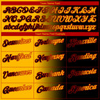 Custom Black Gold-Red 3D Gradient Fashion Performance Polo Shirt