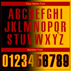 Custom Black Gold-Red 3D Gradient Fashion Performance Polo Shirt