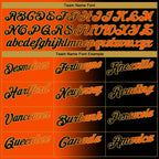 Custom Black Orange-Old Gold 3D Gradient Fashion Performance Polo Shirt