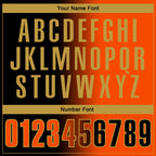 Custom Black Orange-Old Gold 3D Gradient Fashion Performance Polo Shirt