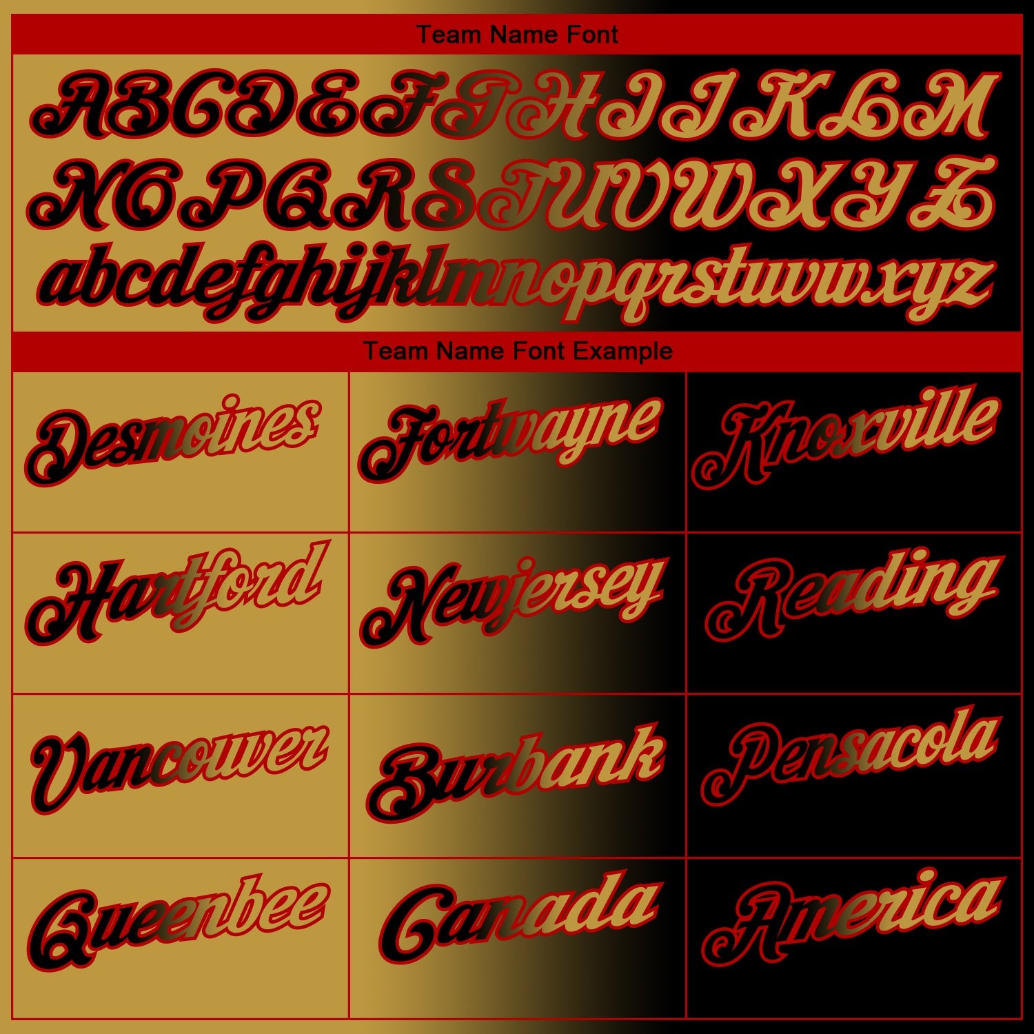 Custom Black Old Gold-Red 3D Gradient Fashion Performance Polo Shirt