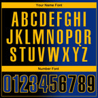 Custom Black Royal-Gold 3D Gradient Fashion Performance Polo Shirt