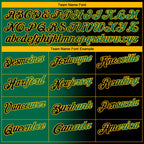 Custom Black Kelly Green-Gold 3D Gradient Fashion Performance Polo Shirt