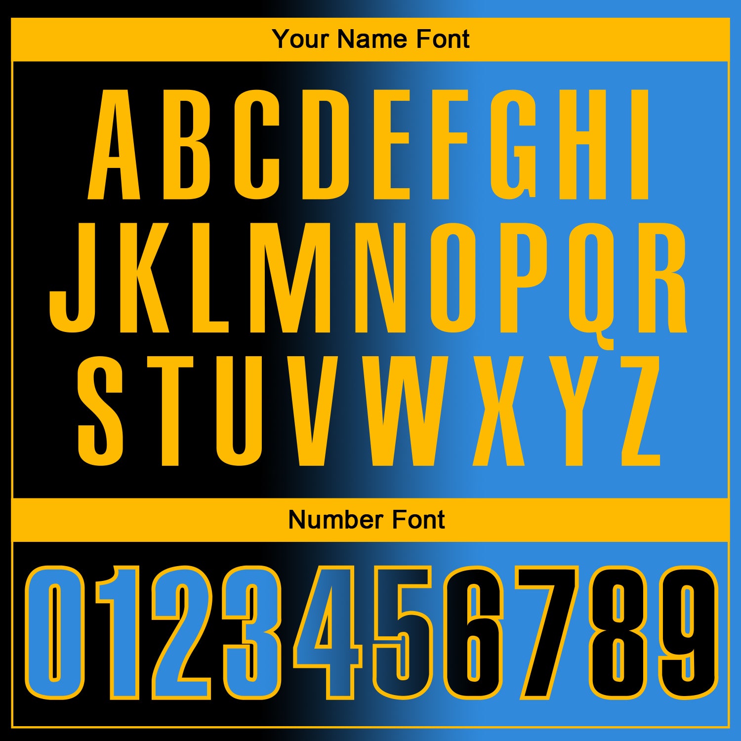 Custom Black Powder Blue-Gold 3D Gradient Fashion Performance Polo Shirt