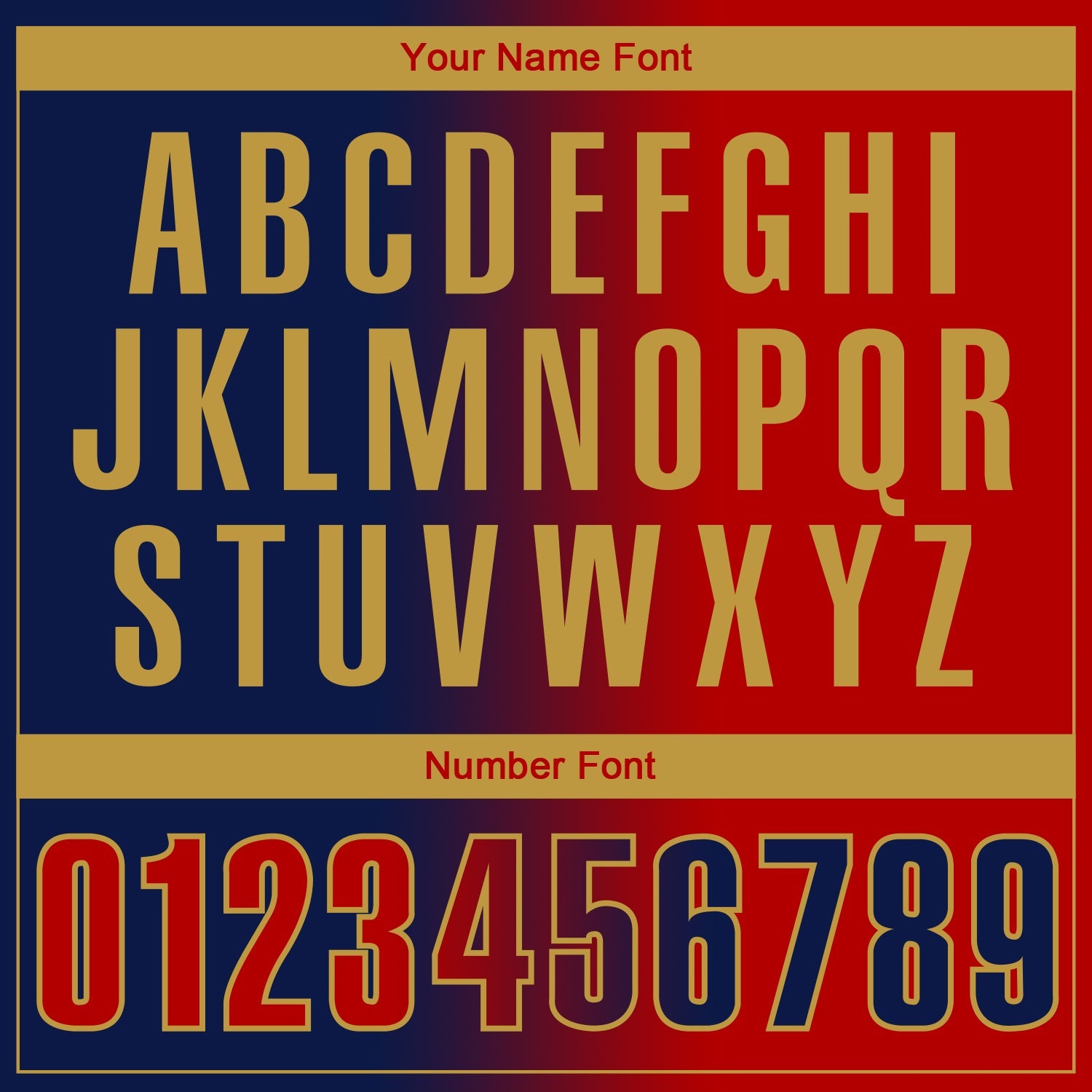 Custom Navy Red-Old Gold 3D Gradient Fashion Performance Polo Shirt