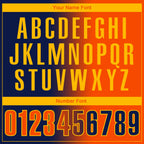 Custom Navy Orange-Gold 3D Gradient Fashion Performance Polo Shirt