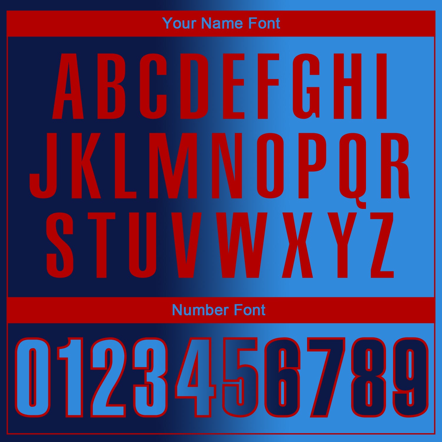 Custom Navy Powder Blue-Red 3D Gradient Fashion Performance Polo Shirt