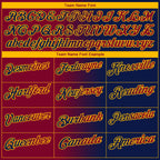 Custom Navy Maroon-Gold 3D Gradient Fashion Performance Polo Shirt