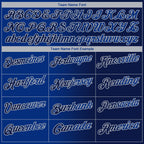 Custom Navy Royal-Gray 3D Gradient Fashion Performance Polo Shirt